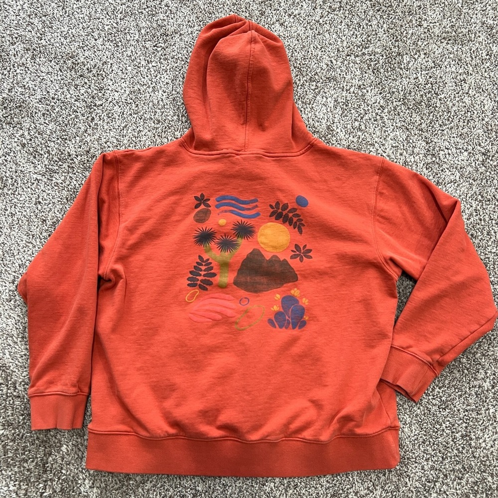 Mountain Hardwear Hoodie Women's L Orange Graphic Desert Joshua Tree USA West